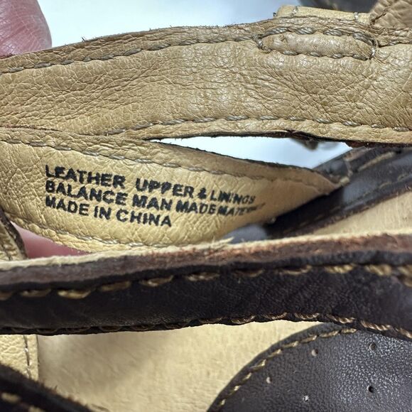 Born Sandals Womens 9 / 40.5 Brown Leather Strappy Slingback Heel Comfort W61909 - Picture 10 of 11